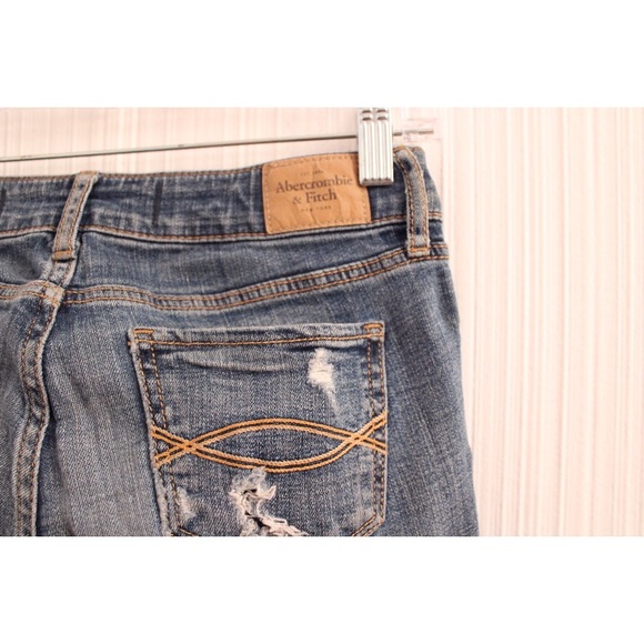 A&F Ripped Skinny Jeans with Patchwork - Picture 4 of 5